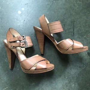 Coach -  Beautiful Camel Color High Heel Sandals